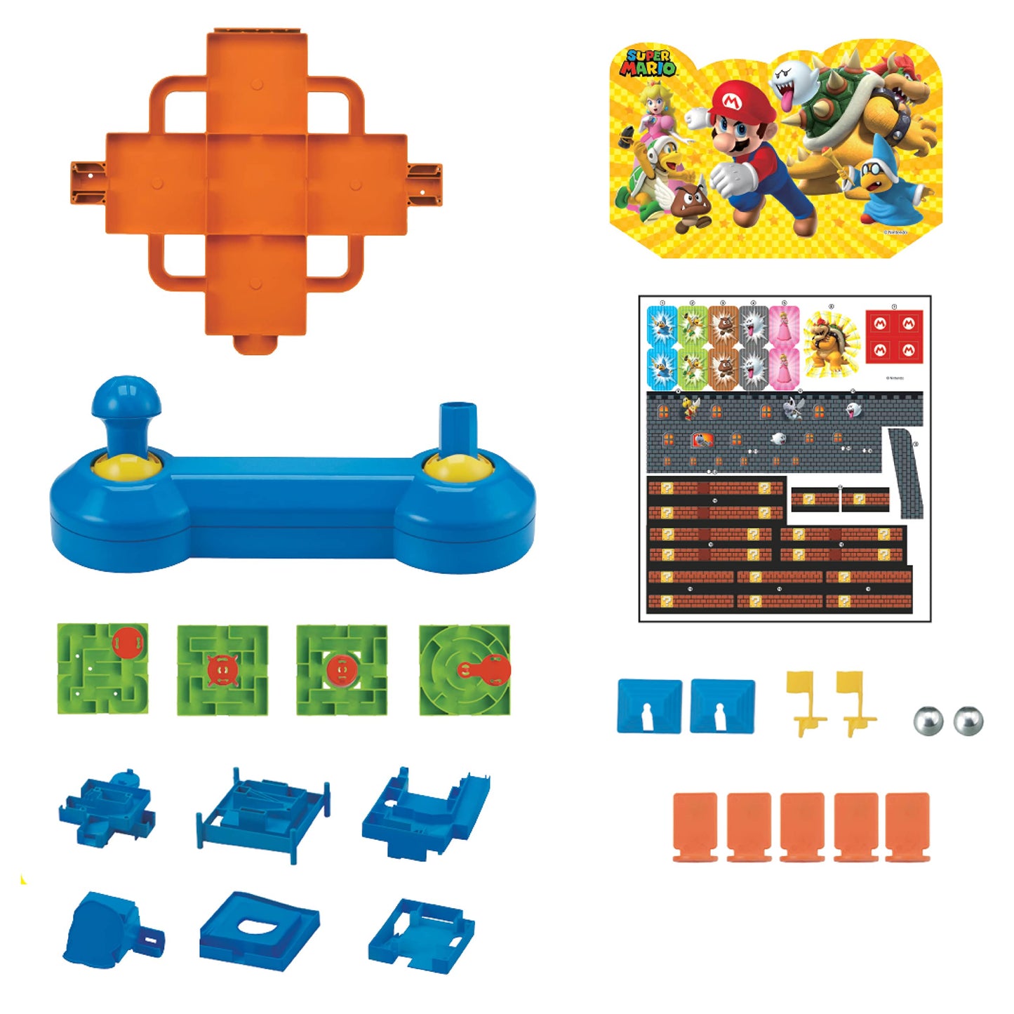 EPOCH Super Mario Maze Game Deluxe - Tabletop Action Game for Ages 4+, Multi-Color, Model 7371, Plastic Material