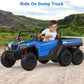 Ride On Dump Truck, 24V Ride On Car with Remote Control, Electric Dump Bed and Extra Shovel, Ride On Tractors Car with Music Pla