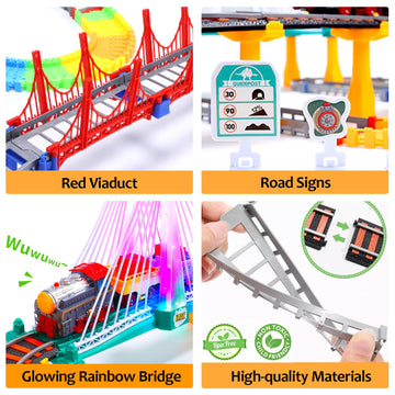 Toddler Train Set Toy, Electric Train Track & Dinosaur Track Toy For 3 4 5 Years Old Kids, Boys And Girls
