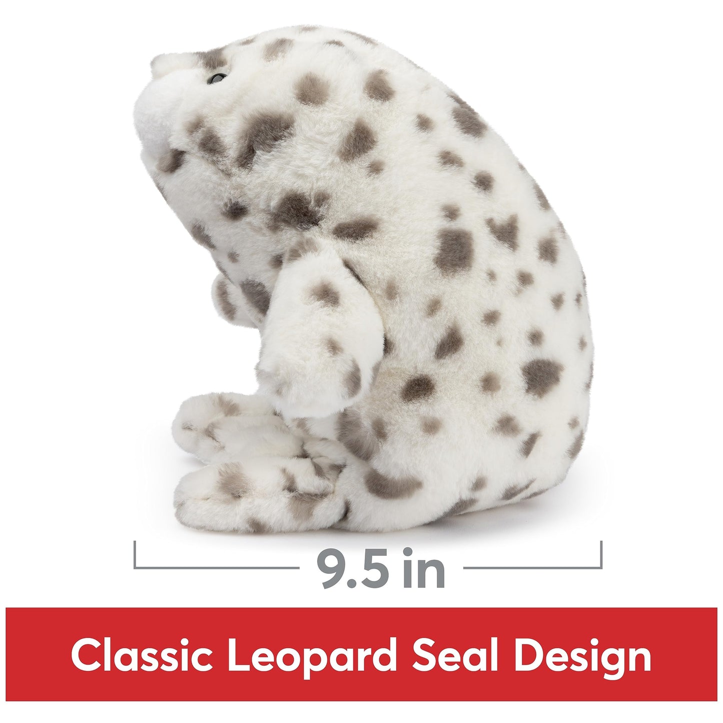 GUND Nuri Leopard Seal Plush Stuffed Animal, 10" White/Gray, High Quality Materials, Ages 1 and Up, Model 6067461