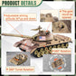 Maozyhomie 1:72 Ww2 Army Tank And Army Men Toys Playset, 2Pc Us Desert Tan Tank-2 Models With 10Pc Toy Soldiers, Rotating Turret