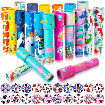 20 Pcs Classic Kaleidoscopes Educational Toys For Party Favors Fun Kaleidoscope Toy For Stock Stuffers Bag Fillers Birthday Party School Classroom Prizes, Random Colors (Flamingo)