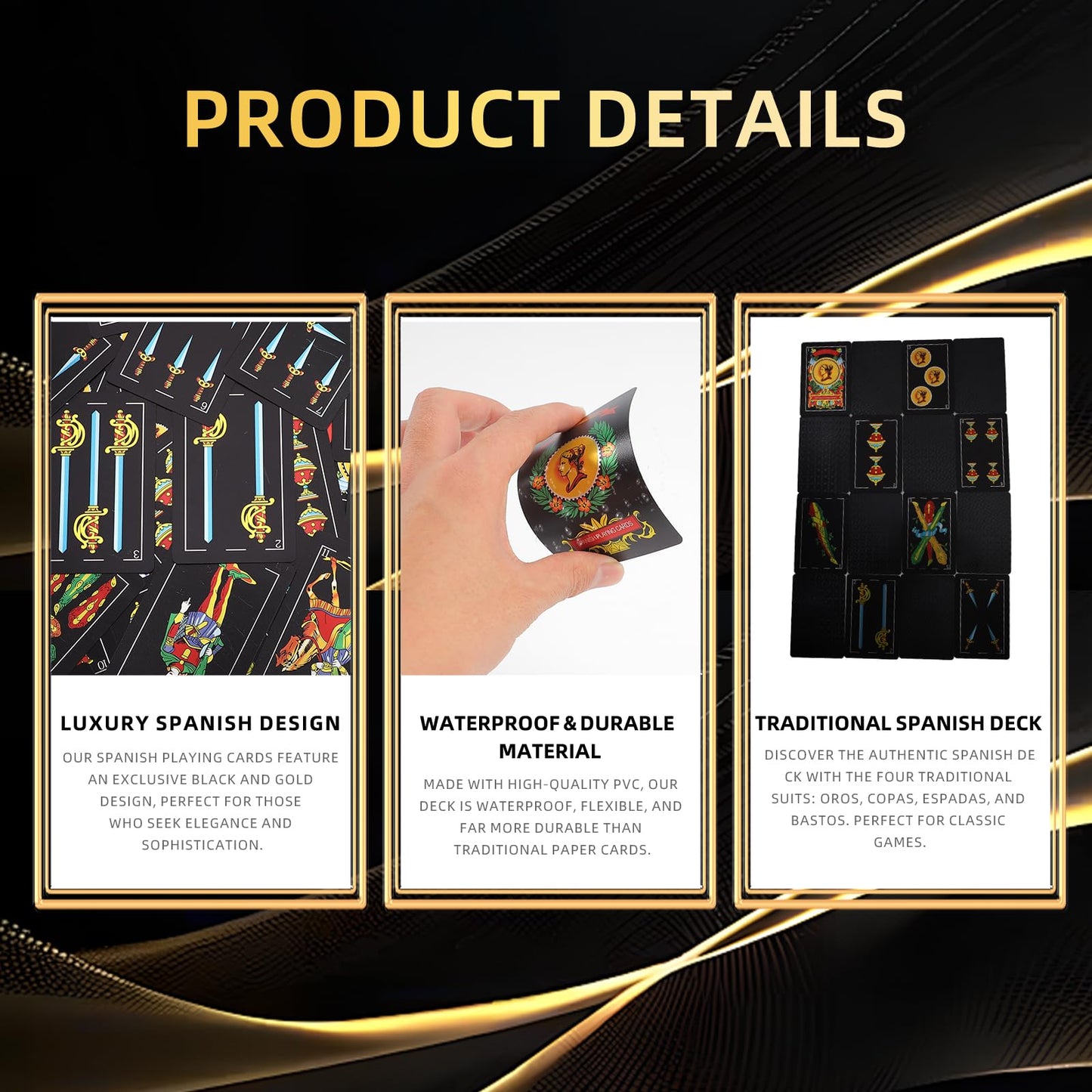 Ambercalm 3 Pack Original Spanish Playing Cards Games,Barajas Espaolas Originales,Briscas Cards Puerto Rico Spanish Deck Of Card