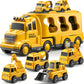 JUKUDAHU Truck Toys for 3 4 5 6 Years Old Boys, Toddler Car Toys for Toddler Boys Ages 3-5, Construction Toys Car Carrier Vehicl
