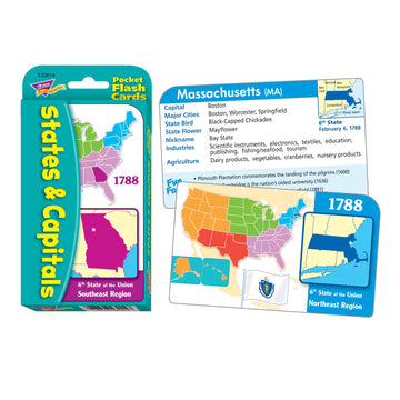 States And Capitals Flash Cards [Set Of 3]