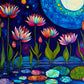 Cross & Glory 1000 Piece Jigsaw Puzzle - Waterlilies Moonlight, Large Size, 1.8mm Thick Cardboard, Stunning Artwork for Relaxation