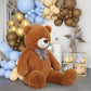 Maogolan Big Teddy Bear 5Ft For Girlfriend - Large Teddy Bear Stuffed Animal With Smiling Face - Cuddly Valentines Teddy Bear For Boyfriend,Wife,Lover