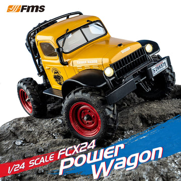 Eazyrc X Fms Fcx24 1/24 Rc Truck Rtr 4X4 (Yellow)
