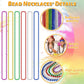 Mardi Gras Beads, 24PCS Metallic Colorful Bead Necklace Party Favors, 6 Kinds of 33'' Beaded Necklace Costume Women Men Stuff, F
