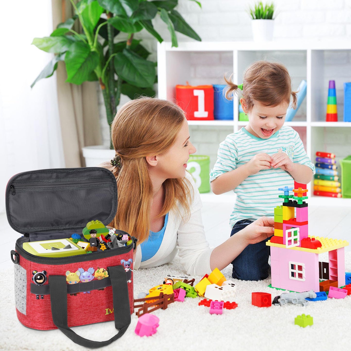 Ibvivic Toniebox Carrying Case For Toniebox Figures/Starter Set Waterproof Tonie Storage, Red