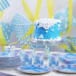 Durony 350 Pcs Frozen Birthday Party Supplies Winter Snowflake Frozen Plates Napkins Cups Plastic Cutlery Frozen Party Disposabl