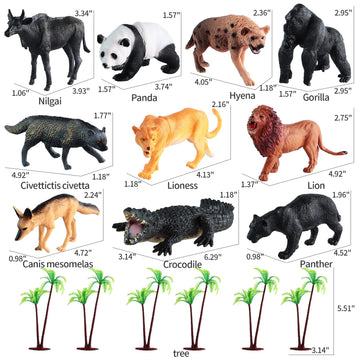 Enaurol 31 Pcs Safari Animals Figures Including 24 Realistic Jungle Playset Toys Zoo Animals For Toddlers 3+ Years Old Ideal Gif