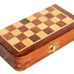 Stonkraft - 7'' X 7'' - Wooden Travel Folding Small Chess Game Board Set + Wooden Magnetic Crafted Pieces