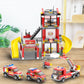 Wishalife City Fire Station Toy Building Set, With 3 Fire Truck Toys, Extinguishers, Pretend Play Toys Gift Idea For Kids Boys G