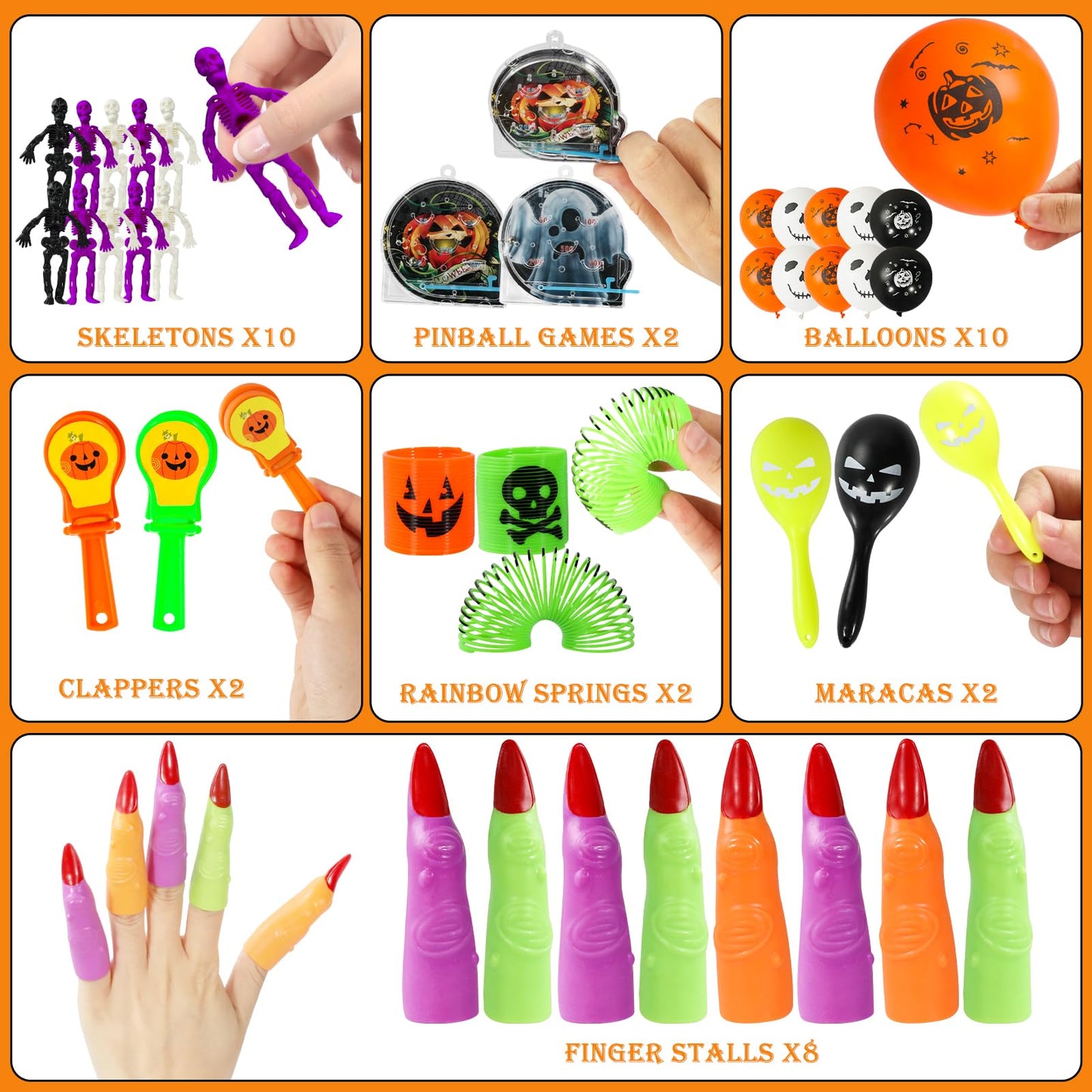 Max Fun 132pcs Halloween Party Toys Assortment for Kids Halloween Party Favors Prizes Box Toy Assortment Classroom Trick Treatin