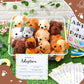 Blueweenly 20 Set Adopt A Puppy Favors 20 Small Stuffed Puppy Plush Dogs Bulk With 20 Kraft Paper Boxes 20 Adoption Cards 1 Whit