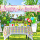Large Unicorn Happy Birthday Banner 1.3 x 8.2 ft Huge Pink Unicorn Flowers Birthday Banner Floral Yard Sign Decorations for Outd