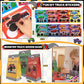 Monster Truck Party Favors Serve 12 Including Drinking Straws, Mini Pull Cars, Keychains, Gift Bags, Diy Stickers, Temporary Tat