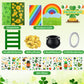 Halloscume 116pcs DIY Leprechaun Trap Kit St Patricks Day Decorations DIY to Catch a Leprechaun Trap Craft Set Rainbow Irish Th