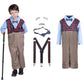 Rabtero Boys' Old Man Costume, 100 Days Of School, Size 4-6, Polyester, For Little Kids