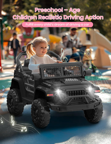 Ride On Truck Car 12V Kids Electric Vehicles W/Parent Remote Control, Children Ride On Suv Toy W/Safety Belt,Forward And Reverse