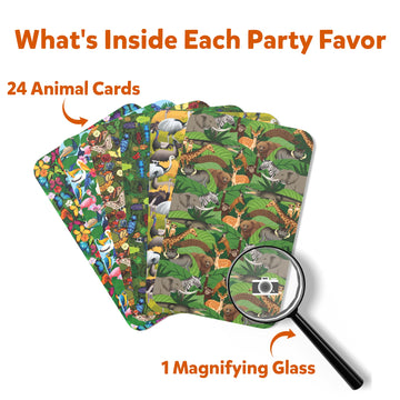 Skillmatics Party Favors (Pack Of 15) - Can You Spy Animals Cards Set, Goodie Bag For Kids, Play Search & Find Educational Games, Gifts For Girls, Boys Ages 4, 5, 6, 7