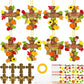 40Sets Thanksgiving Crafts for Kids Christian Fall Cross Hanging Decorations Religious Classroom Sunday Activity Autumn Church P