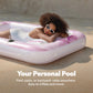 SLOOSH Inflatable Tanning Pool Lounger Float  70 x 46 Pool Floats mature-themed with Pillow  4 in 1 Suntan Tub Raft Floatie Sunbathing Bed Lounge for Water Blow Up Ball Pit Party Gifts  Pink Marble