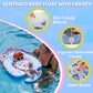 2024 Newest Mambobaby Baby Pool Float With Canopy & Tail Mambobaby Baby Swim Float Non-Inflatable Solid Baby Float Upgrade Soft