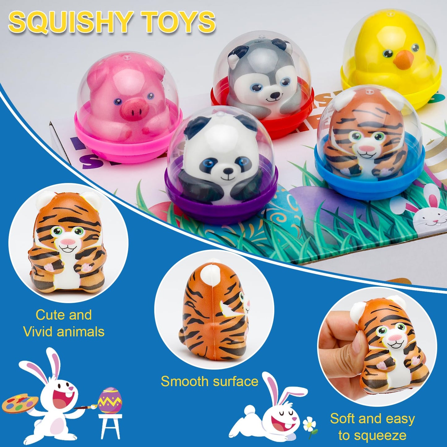 10 Packs Party Favors Easter Basket Stuffers Slow Rising Stress Squishies For Kids, Holloween Birthday Goodie Bag Stuffers,Kids