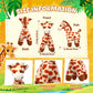 Blueweenly 12 Pcs Giraffe Stuffed Animal Bulk 6'' Stuffed Giraffe Plush Toy Soft Safari Plush Zoo Wild Animal Party Decoration Cute Tiny Keychains for Back to School Kid Girl Boy Birthday Forest Party