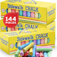 144 PCS Jumbo Washable Sidewalk Chalk Set Non-Toxic Jumbo Chalk for, Painting on Chalkboard, Playground, Blackboard, and Outdoor