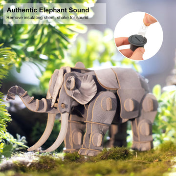 Makebug Elephant Toy Paper 3D Puzzles With Sound, Gift Toys For Kids Ages 8-12 Years Old,