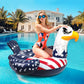 Patriotic American Flag Eagle Pool Float - 4th of July Pool Floats Funny Bird Animal Bald Eagle Beach Water Lake Boat Recliner mature-themed Kids Toy Fourth of July Swimming Party Ride Large Inflatable Raft