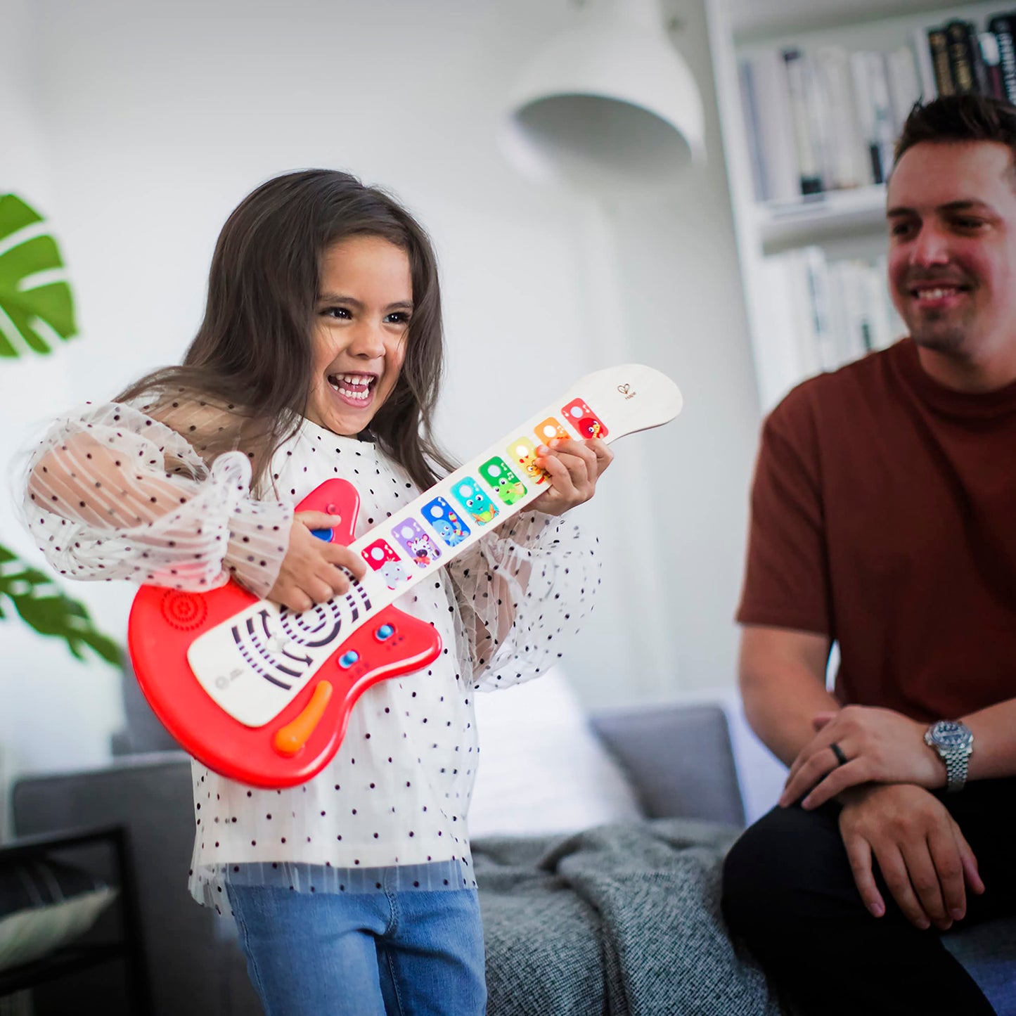 Baby Einstein Together In Tune Guitar Safe Wireless Wooden Musical Toddler Toy, Magic Touch Collection, Age 6 Months+