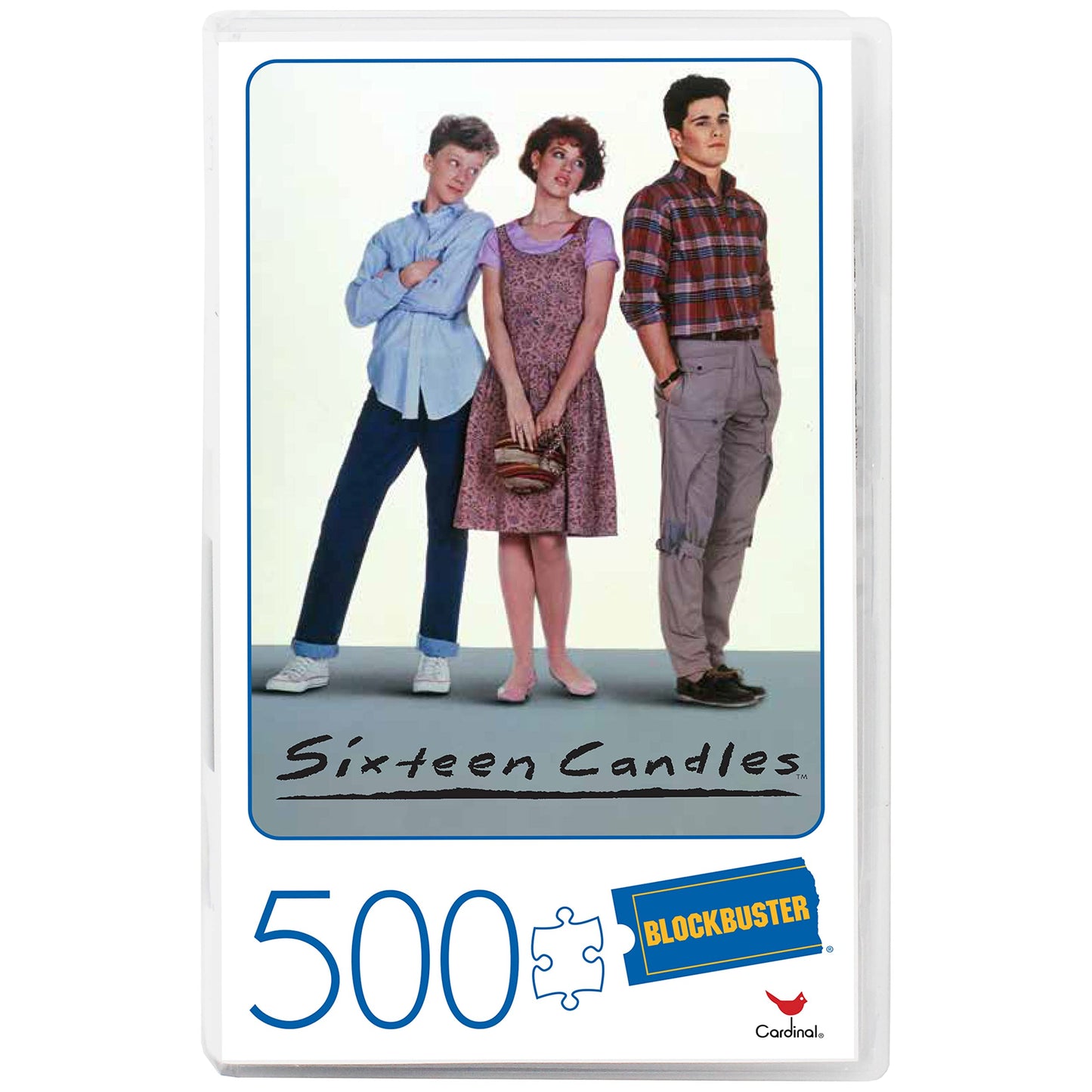 Sixteen Candles Movie 500-Piece Puzzle In Plastic Retro Blockbuster Vhs Video Case