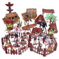 Fun Little Toys 61 Pcs Wild West Cowboys And Indians Plastic Figures Toys, Toy Soldiers For Kids, Wild West Figure Playset With Horse, Tent, Army Men Boy'S War Game, Educational Toys, Birthday Gift