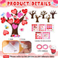 25 Pack Valentines Love Heart Tree Craft for Kids Make A Heart Tree Hanging Ornament Heart-Shaped Craft Kit for Project Classroo