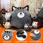 Namalu 5 Pcs Cat With Kitten Stuffed Animals Bulk, 12 Inch Large Black And Grey Cat Pillow Plush With 4 Kittens Inside Cute Plus