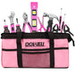 DOWELL Kids Real Tools Pink Tool Set, 14 Pieces, with Tool Bag for Girls