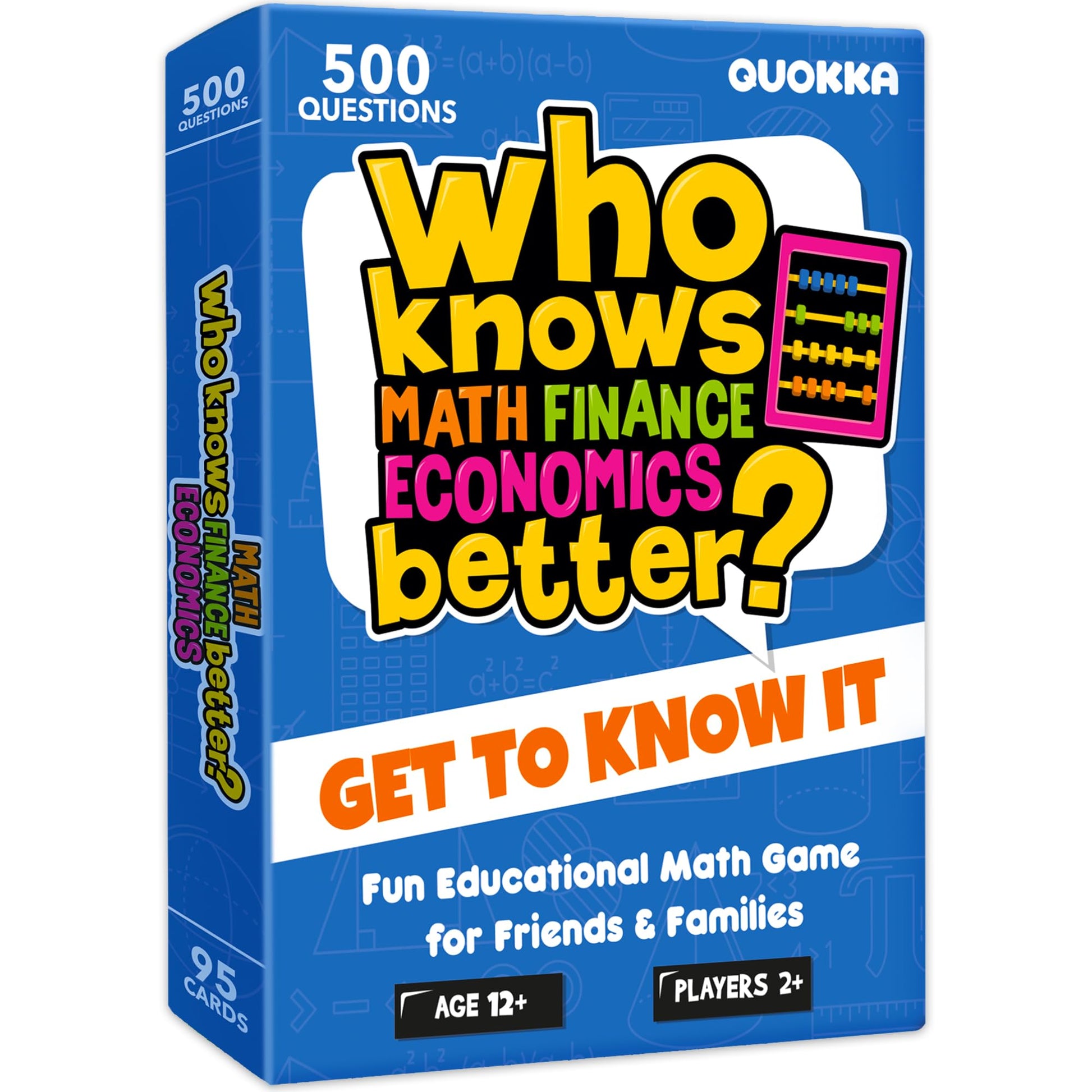 QUOKKA Board Games for Kids 8-12 and Family - STEM Card Game for Kids Age 12+ - Who Knows Math Finance Economics Better? - Educa