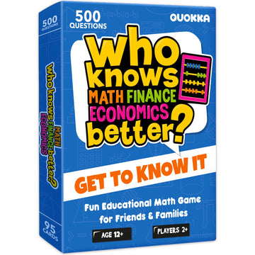 QUOKKA Board Games for Kids 8-12 and Family - STEM Card Game for Kids Age 12+ - Who Knows Math Finance Economics Better? - Educa