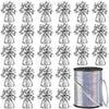 24 Pcs Balloon Weights Metallic Anchor Balloon Holder for Helium Balloons Heavy Table Weights and 1 Roll Iridescent Crimped Ribb