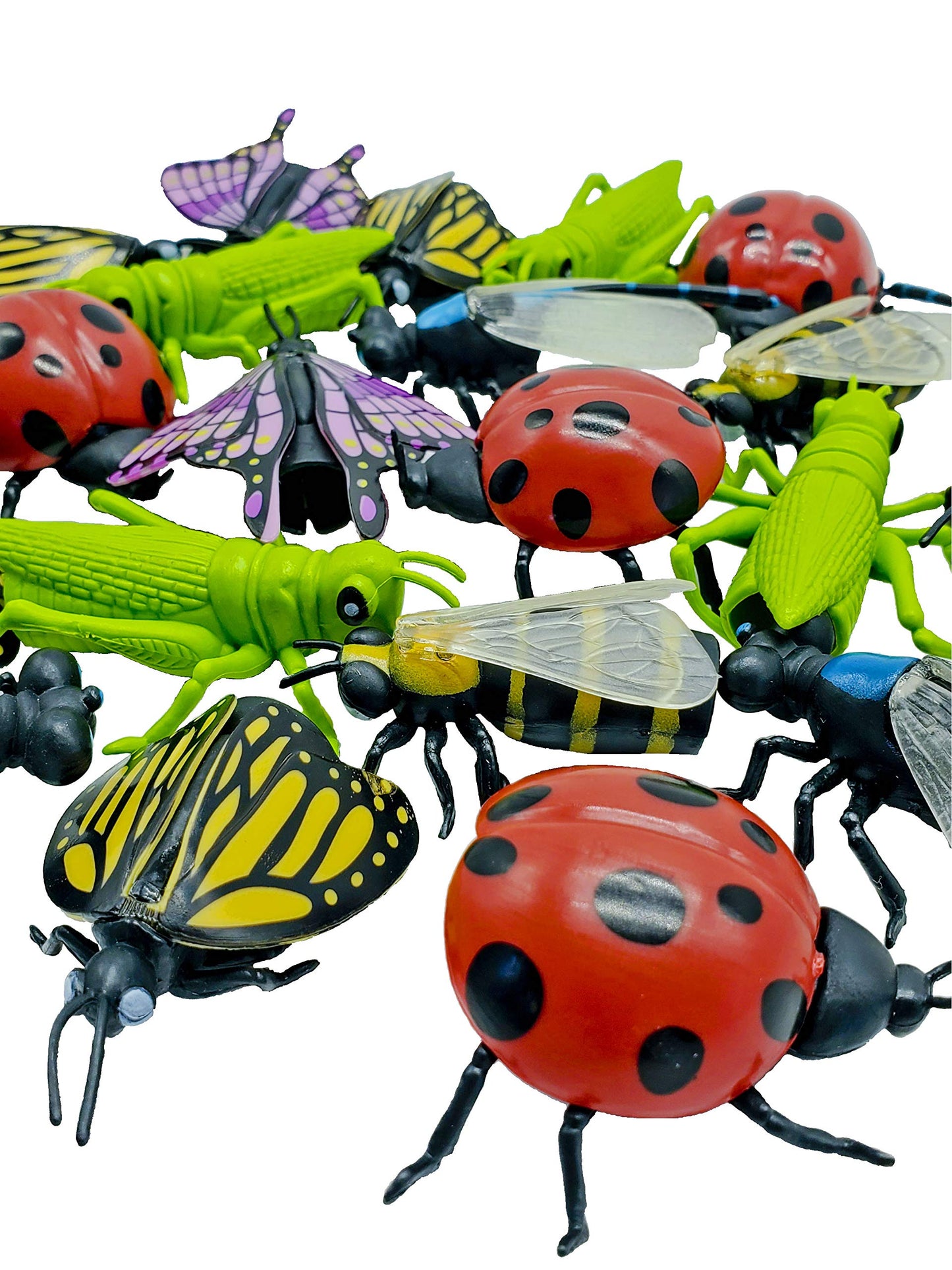 LMC Products Insect Finger Puppets - 12 Finger Puppet Bugs for Kids - Bug Toys