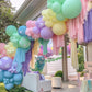 Pastel Balloons, 60 Pcs Pastel Latex Balloons, 12 Inch Macaron Pink Blue Purple Green Yellow Orange Color Balloon Gold Confetti