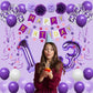 Naninuneno 13Th Birthday Decorations For Girls, Purple 13 Happy Birthday Balloons Supplies Including Purple Happy Birthday Banne