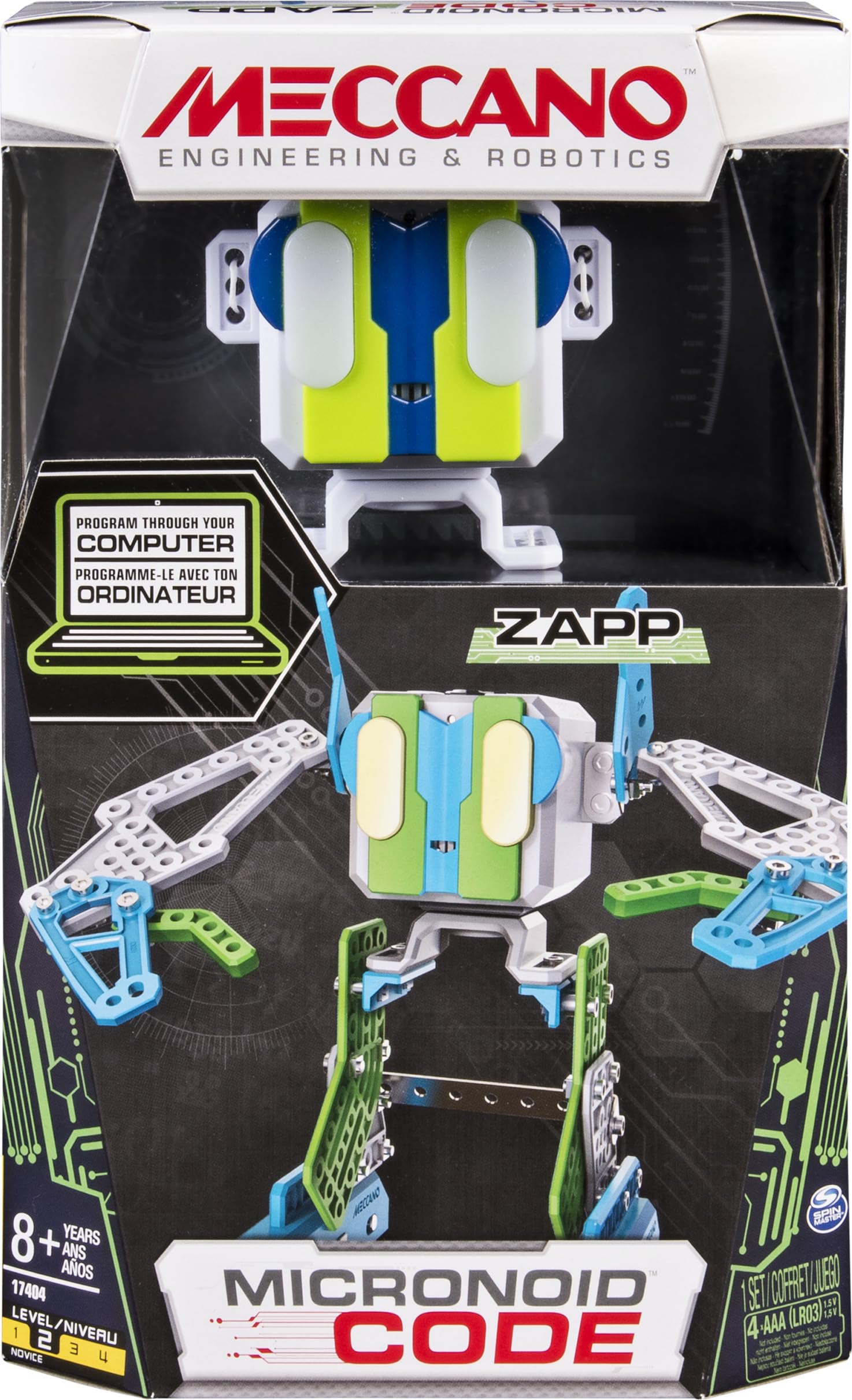 Meccano By Erector, Micronoid Code Zapp Programmable Robot Building Kit