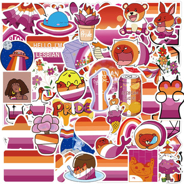 Meplum Pride Wlw Lesbian Stickers 210 Pcs For Wlw Lesbian Pride Stuff, Wlw Lesbian Present Waterproof Wlw Lesbian Stickers Bulk