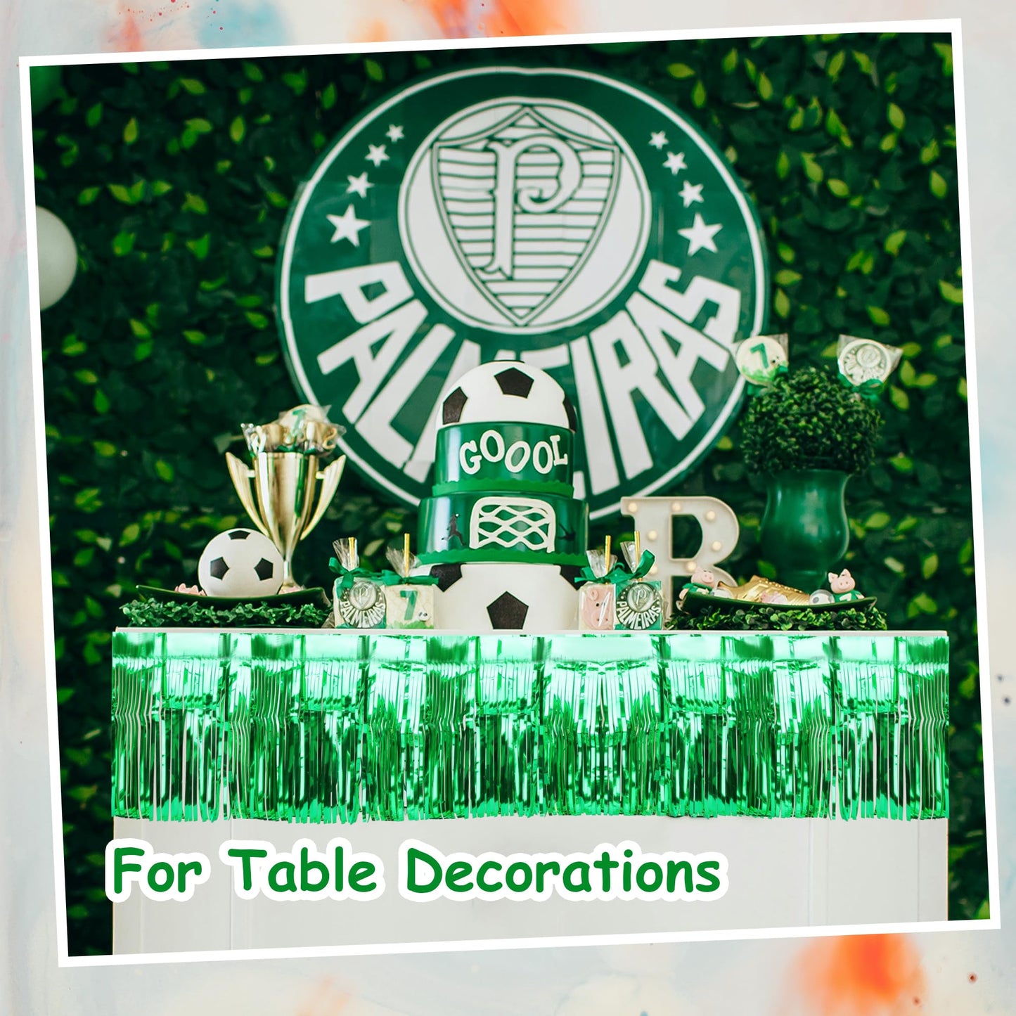 2 Pack Iridescent Float Fringe Curtains, Metallic Streamers Foil Fringe Garland Shiny Tassel Foil Parade Float Decorations for T
