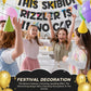 Fulmoon Pre Strung This Skibidi Rizzler Is 11 No Cap Glitter Banner 11th Birthday Party Decorations, Funny Birthday Sign, Party
